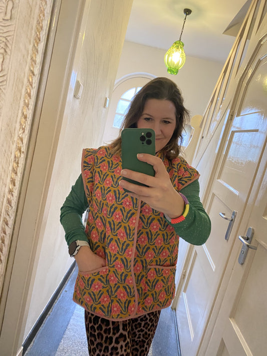Gilet botanische print
